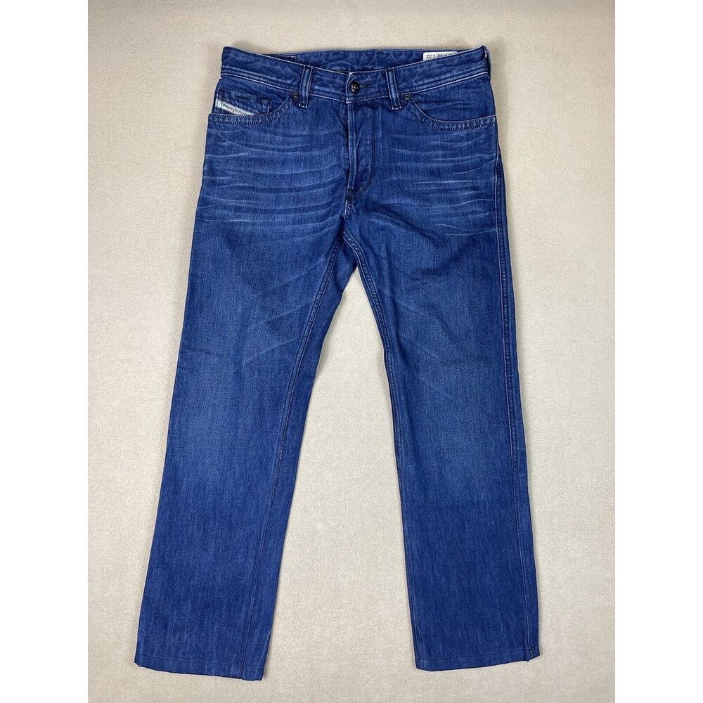 Diesel Jeans Mens 30x32 Blue Ruky Straight Leg Mid Rise Casual Preppy Adult